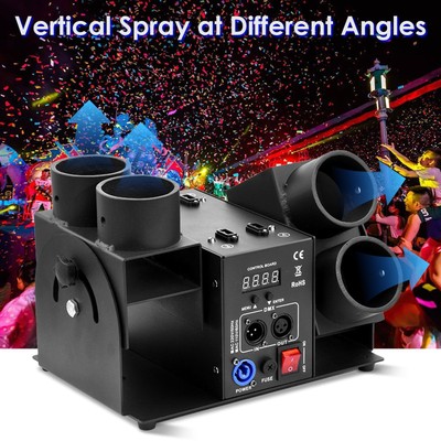 4 Shot Confetti Machine Cannon DMX 4 Channel Disco Party Launchers Wedding Stage