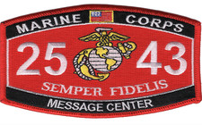 4.5" MARINE CORPS MOS 2543 MESSAGE CENTER EGA EMBROIDERED PATCH