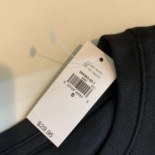 Gap T Shirt Womens S Small Black Cotton Blend Modern Cropped Long Sleeve Crew - Picture 9 of 13