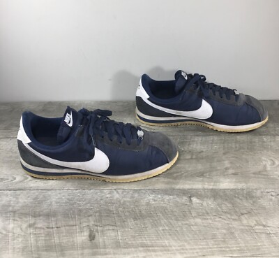 Nike Cortez Basic Nylon Obsidian Running Shoes 819720-411 Mens Sneakers Size 9