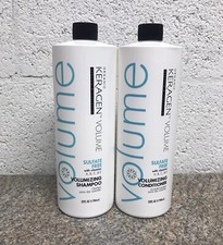 Keragen - Keratin  Collagen Volumizing Sulfate Free Shampoo  Conditioner 32 oz