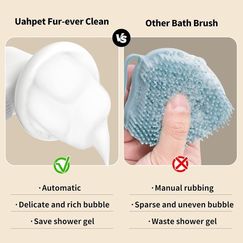 Dog Bath Brush, Automatic Foaming Dog Shampoo Brush, Dog Bath Brush with Soap D - Picture 5 of 9