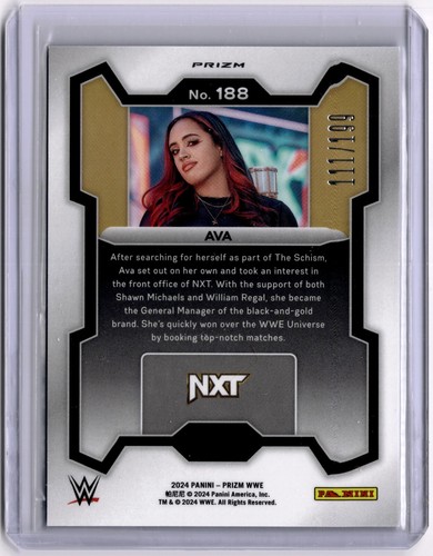 Ava 2024 Panini Prizm Blue Prizm #188 WWE NXT #111/199 - Bild 2 von 2