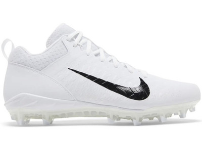 Nike Alpha Menace Pro2 Low Football performance Cleats CV6477-100 White/Black 14
