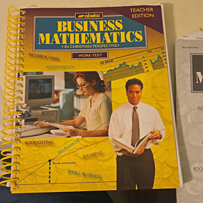 Abeka Business Math Christian Perspective Teacher Worktext Key Quiz Test Key