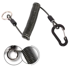 1 22 Meter Fishing Lanyard with Spiral Spring Clamp for Tools Reels and Rods