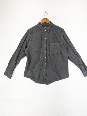 Universal Threads Shirt Men's Gray Classic Fit Long Sleeve Button Up Cotton L