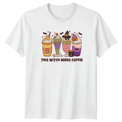 Diese Hexe braucht Kaffee Damen T-Shirt Hexe Halloween Kaffee Halloween Geschenk