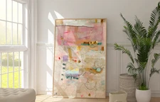 Textured Abstract Art Poster – Neutral Multicolor Wall Decor