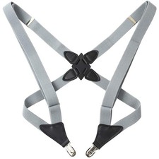 25mm Unisex Adult Braces Elastic 2-Clip Trousers Suspenders Heavy Duty X-shaped