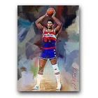 Wes Unseld Art Card Limited 19/50 Edward Vela Signed (Washington Bullets)