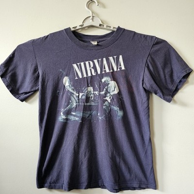 Nirvana Vintage T-Shirt Men's Size Medium 2009 Seattle Live Pic Anvil Tag Blue