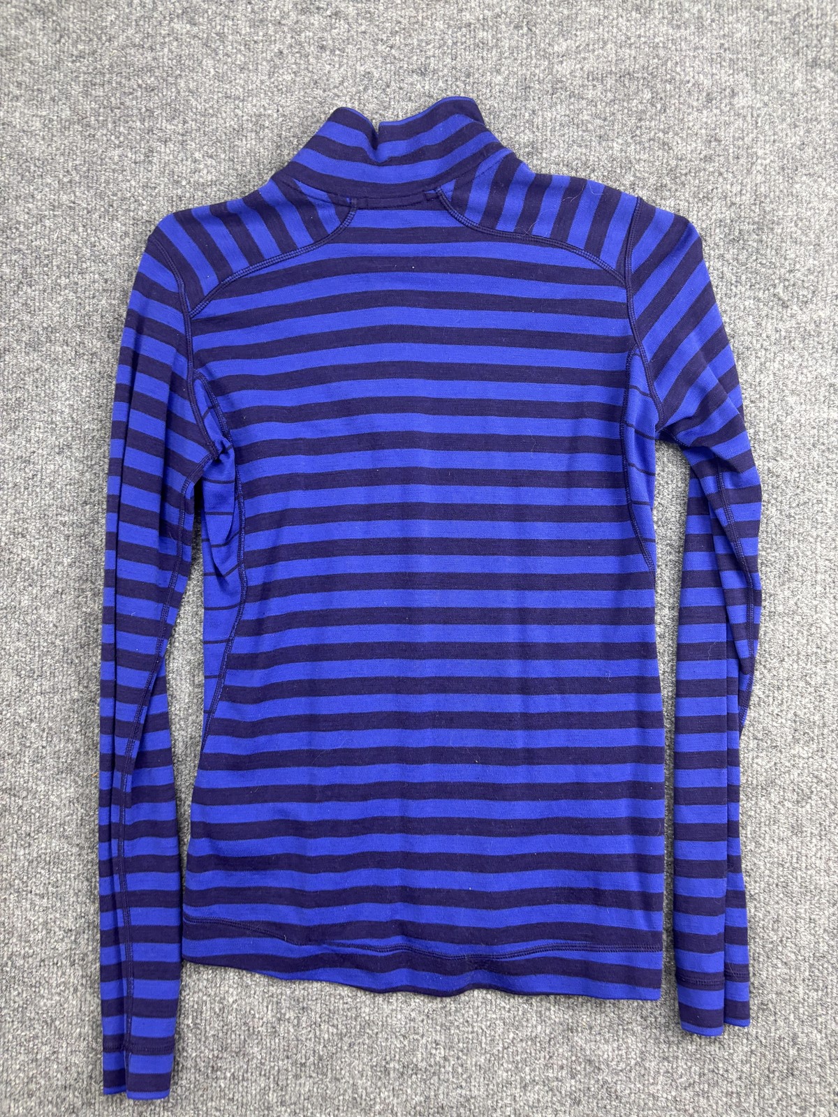 Smartwool Pullover Womens Medium Blue Striped 1/4… - image 9