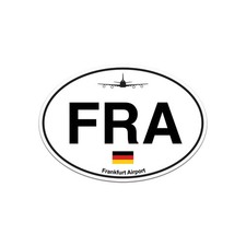 Frankfurt Airport Euro Oval Sticker Decal