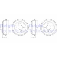 2X Delphi 180Mm Bremstrommeln Hinten Passend FÜR Hyundai Getz Links+Rechts |