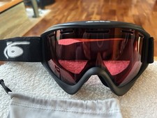 Bolle Ski Snowboard Goggles Black Frame With Red / Rose Lens Adjustable Strap
