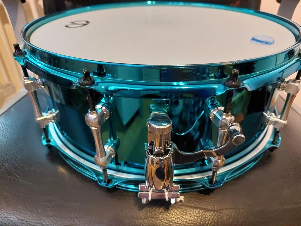 Designer Stahl Snare Mirror Blue 14x5,5