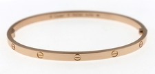 18k Rose Gold Cartier Small Slim Mini Love Br...