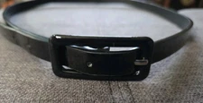 Jessica Howard Black Patent Leather Women's Belt Size 10 Narrow