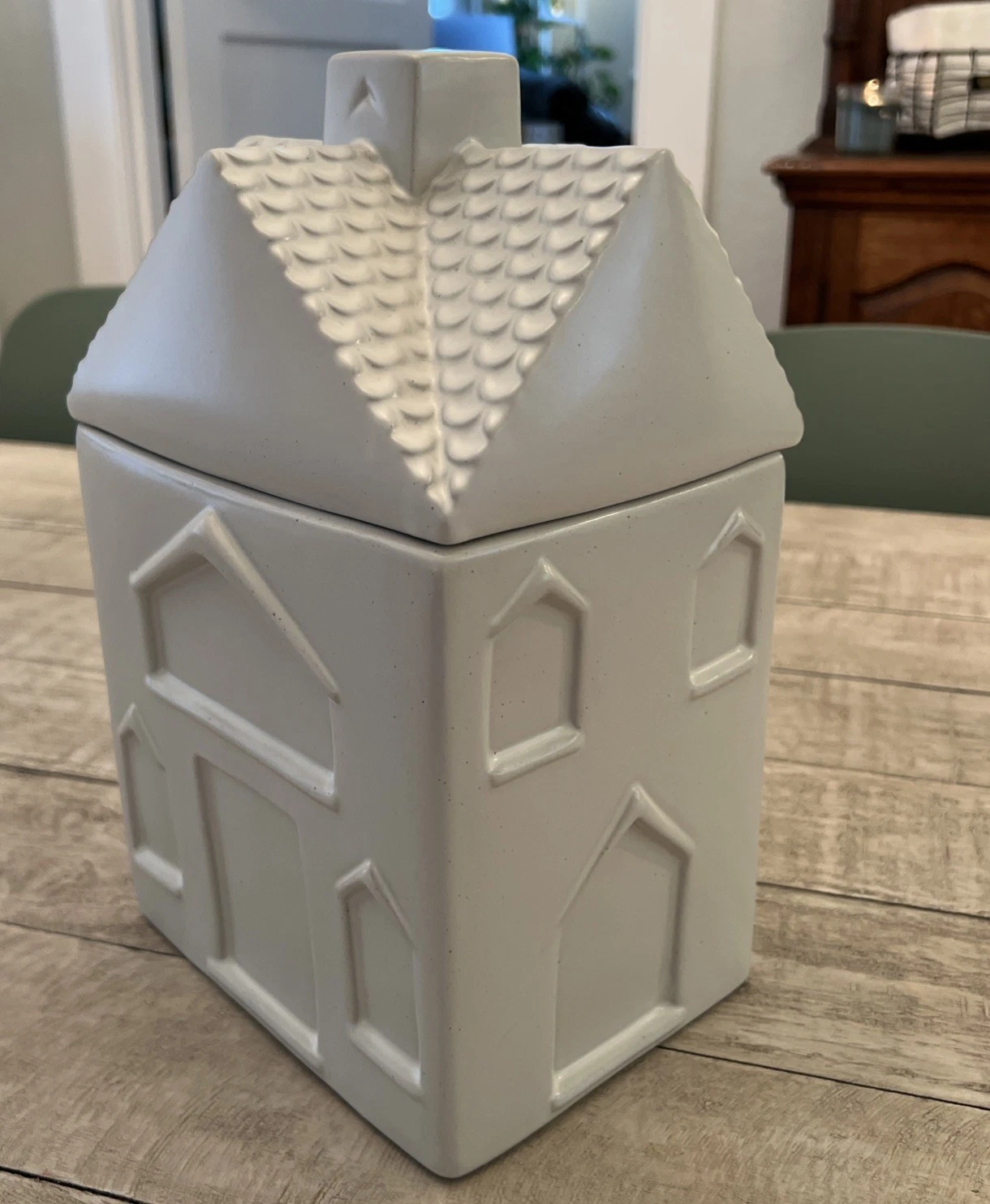 Hearth & Hand Magnolia Stoneware House Cookie Jar - Classic Design - LARGE