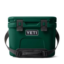 YETI Roadie 15 Hard Cooler with DoubleDuty Shoulder Strap Black Forest Green