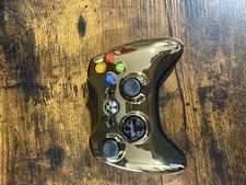 Microsoft Xbox 360 Limited Edition Chrome Gold Wireless Controller OEM TESTED!