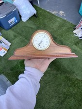 Handcrafted Wood Mantel Clock Roger D Feathers Denair CA Quartz Made in USA