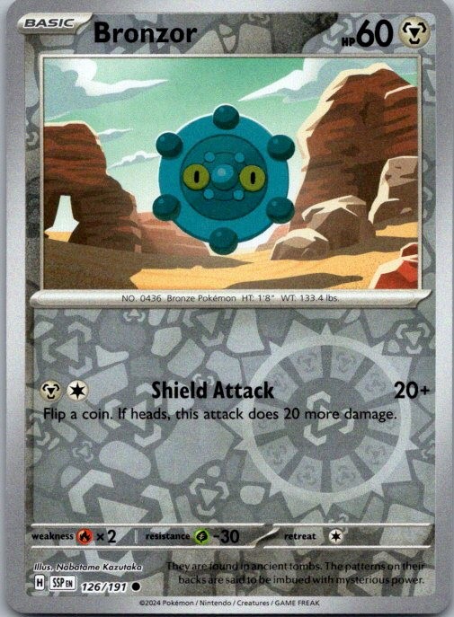 Bronzor SV08: Surging Sparks 126/191 NM Reverse Holo