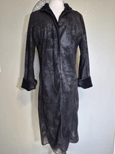 MYCRA PAC One Full Length Coat Womens Black And Silver Shimmer L?