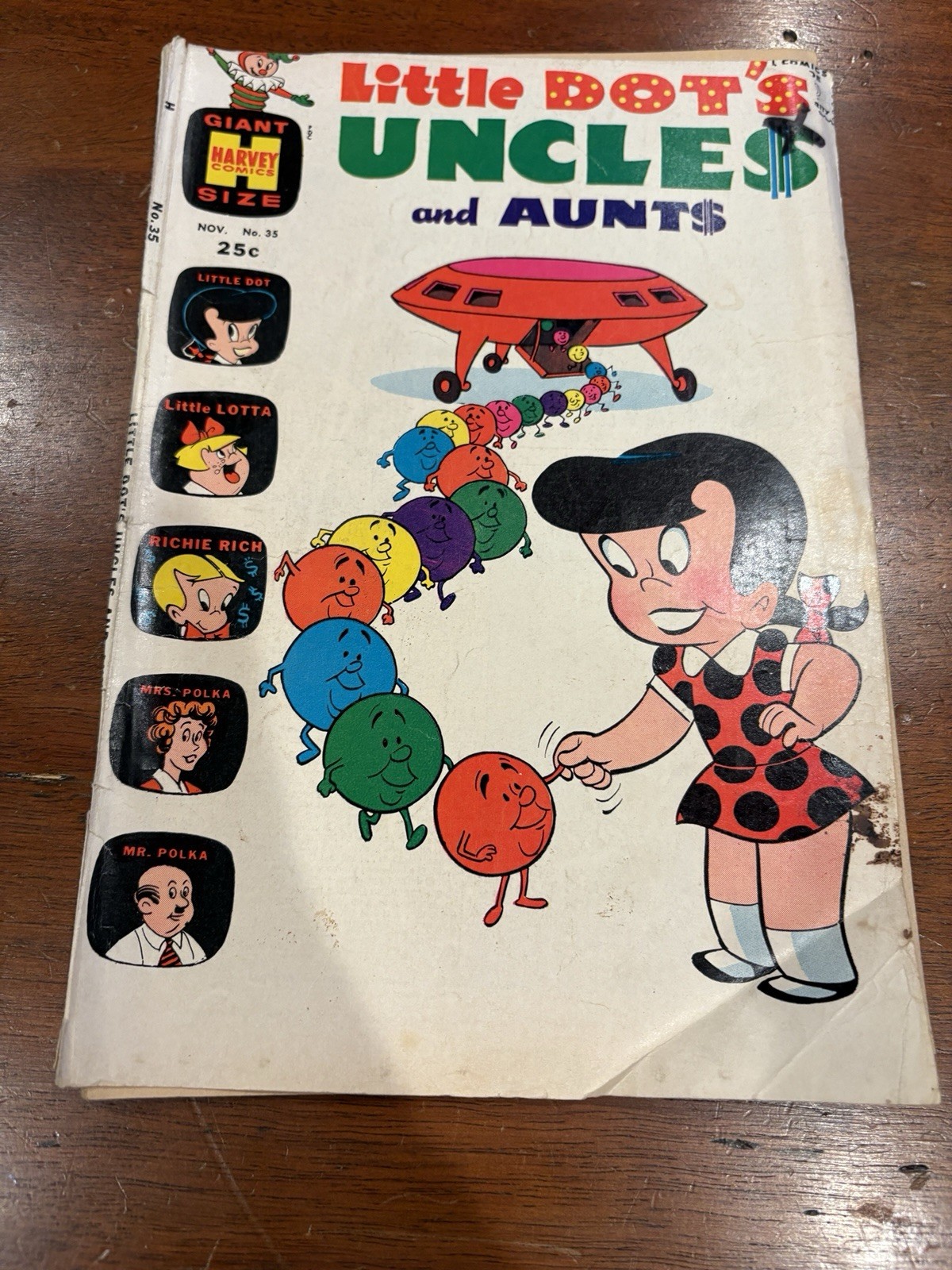 Little Dot's Uncles and Aunts #35 1970 Harvey Comics Flying Saucer Aliens