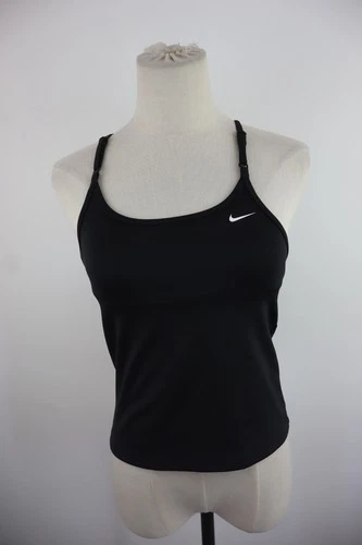 Nike Black Sleeveless Tank Top Women S Vintage Logo T-Shirt Casual