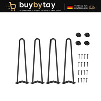 Haarnadel Tischbeine 40Cm Metall Diy MöBelfüßE Mit Bodenschoner Und Schrauben