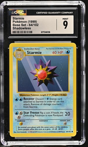 Starmie (Shadowless) graded CGC 9 for sale on eBay