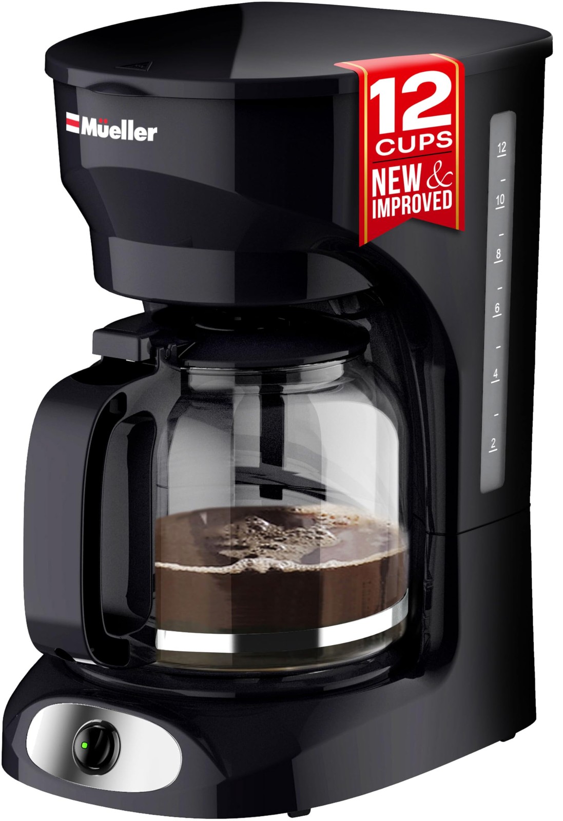 - Borosilicate Carafe, Auto-off, Reusable Fi...