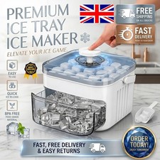 Portable Ice Maker Machine with One-Touch Press Double Layer 50 Ice Cube Maker