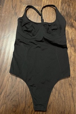 Calvin Klein Bonded Flex Thong Bodysuit QF6753, Black, Medium, $72 NWOT