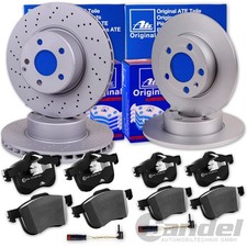 ATE BREMSSCHEIBEN + BEL&Auml;GE VORNE + HINTEN f&uuml;r MERCEDES C-KLASSE W204 S204