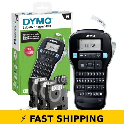 DYMO LabelManager 160 Label Maker Bundle - Portable & User-Friendly