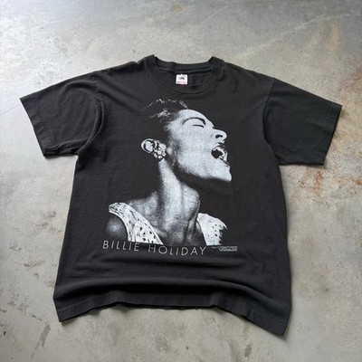 Vintage 90 s Billie Holiday Jazz Blues Retro Portrait Graphic T-shirt Size Large