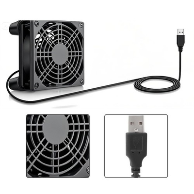 #ad 80mm USB Fan Perfect For Routers 25dB Noise Level Low pressure Axial Flow AU $25.48