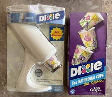 Vintage Dixie Cup Dispenser 5 Oz 55 Extra Garden Party Cups New Free Shipping