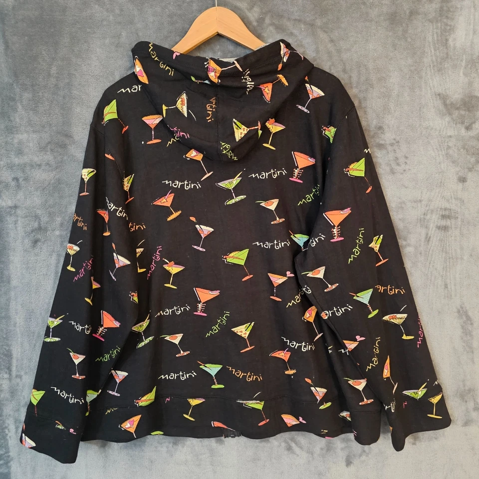 Sudadera con Capucha Estilo de Vida Mujer Cóctel Estampado Novedad Mujer 3X Plus Martini Happy Hour Foto 4 de 4
