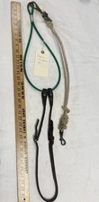 Vintage Leather Tie Down Covered Cable Bosal With Headstall HS6
