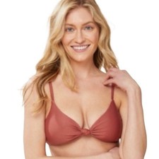 NWT Andie Swim The Santorini Bikini Top Clay XL Beach Pool Resort Retro Travel