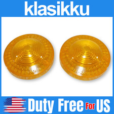 2pcs Yamaha RD250 RD350 RD400 SR500 TX500 DT RX100 RX125 Turn Winker Lens NOS