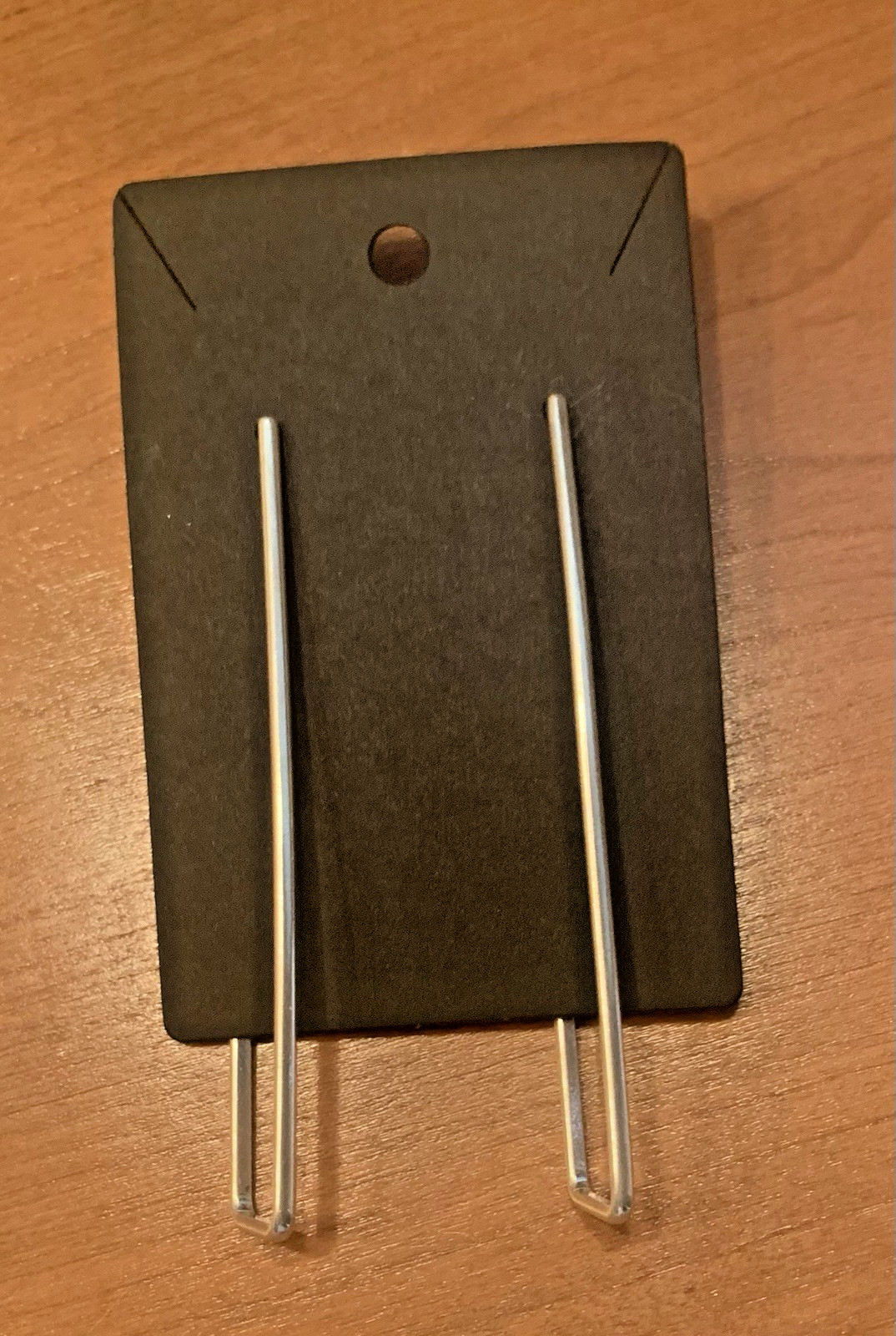 Silver Geometric Rectangle Dangle 3" Earrings - image 2