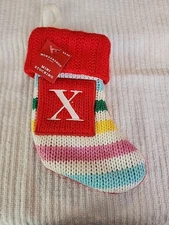 Wondershop Monogram Mini Letter X Rainbow Christmas Stocking Initial Target Knit