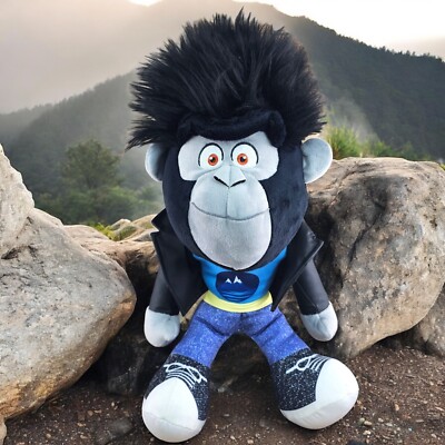 SING 2 JOHNNY Plush Toy Gorilla Leather Jacket TOMY 2022 Universal Studio 18 in