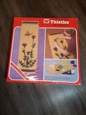 Vtg 1973 WHITMAN CRAFT SERIES "THISTLES" Wall Hanging Kit 12" x 36" NOS Sealed