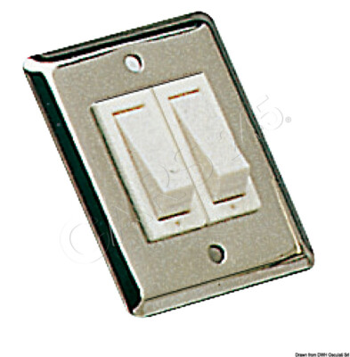 Ss 001 Rocker Switch Osculati Wall-mounting Single Rocker Switch Polished SS Panel | eBay UK